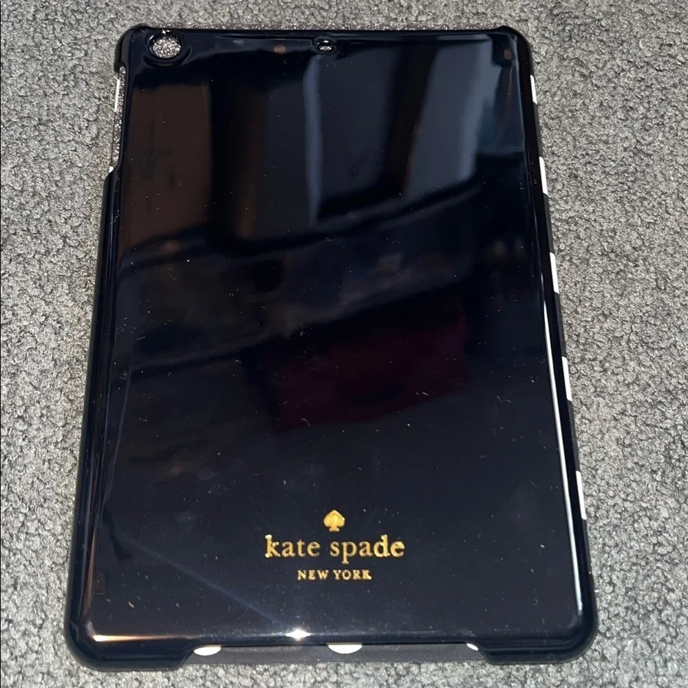 Kate Spade New York Origami Case for iPad mini black and white polka dot pattern
